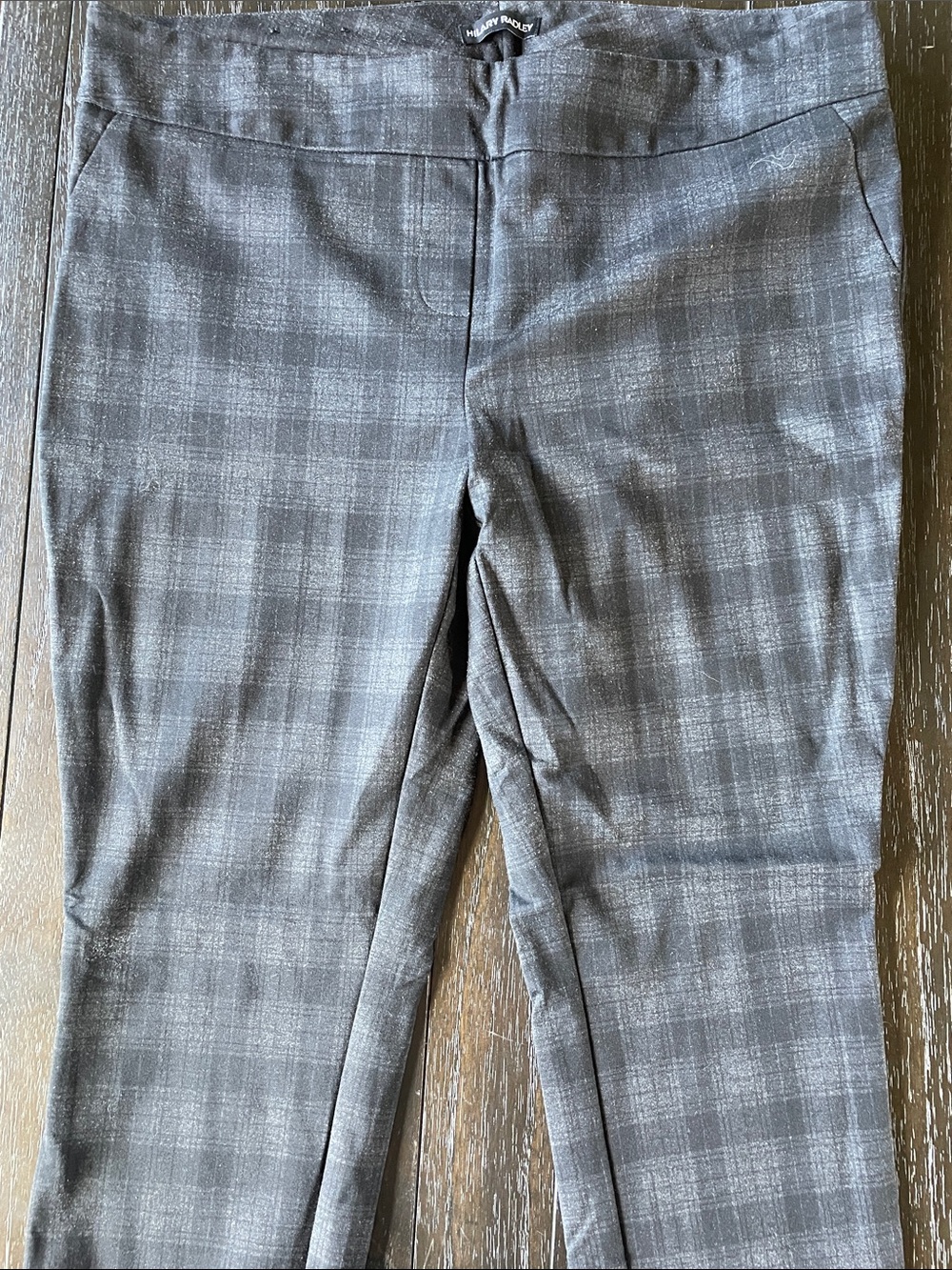 Kasper Gray Plaid Ankle Pants